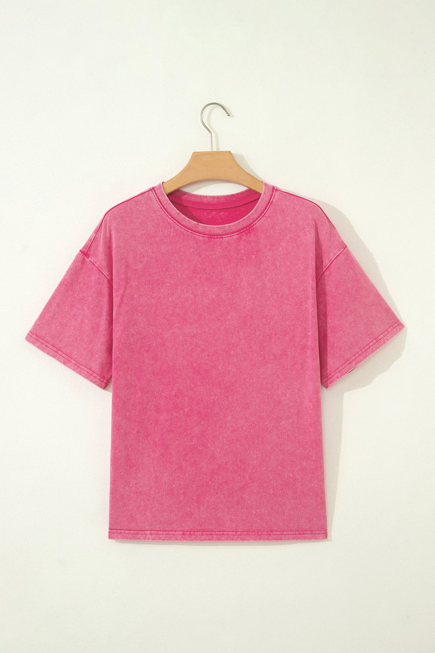 Solid Mineral Wash Short Sleeve Oversized Tee