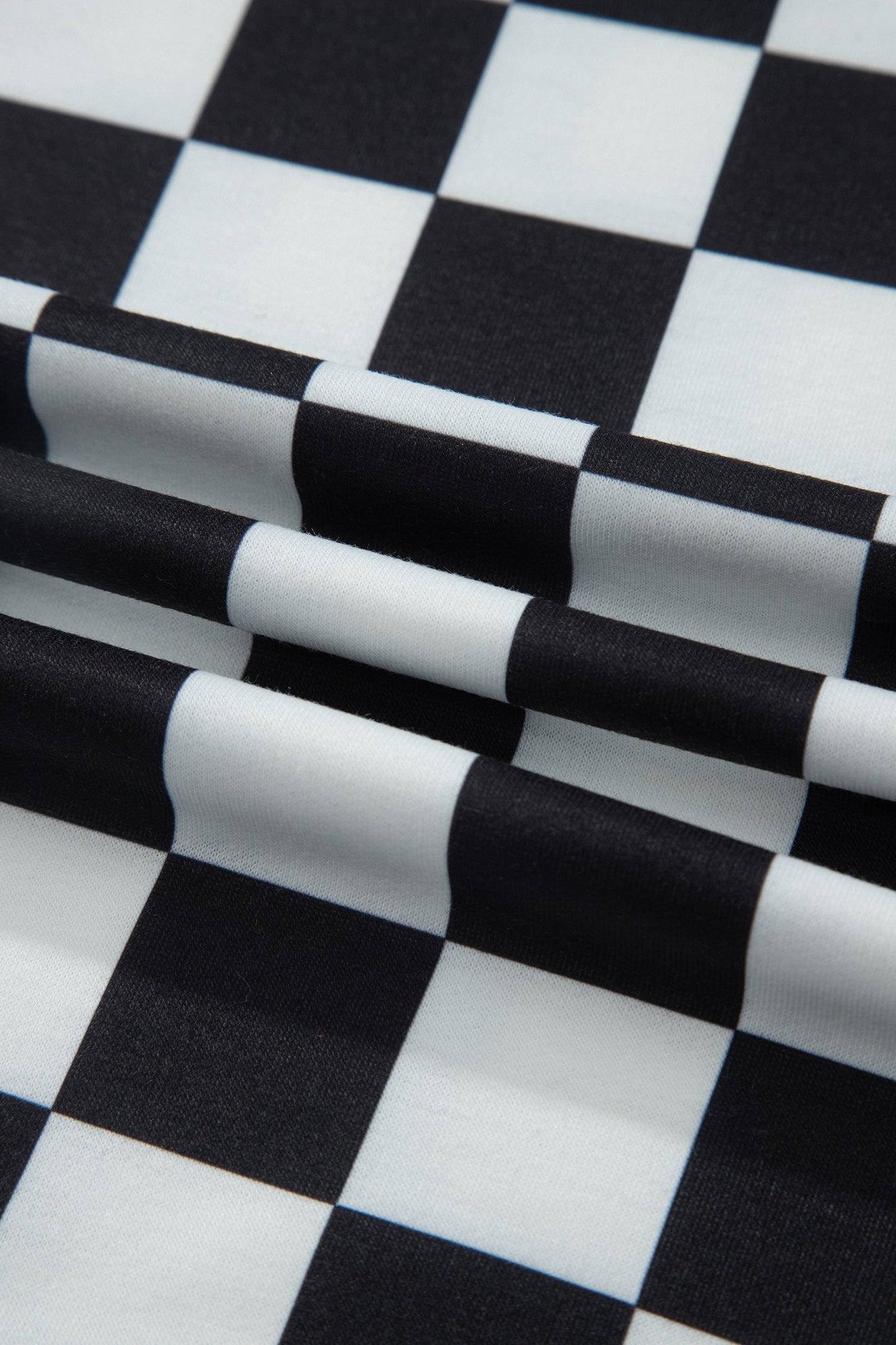 Checker Colorblock Mock Neck Top & Short Set