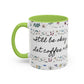 "It's okay, Let Coffee & Prayer Fuel the day." Accent Coffee Mug (11, 15oz)