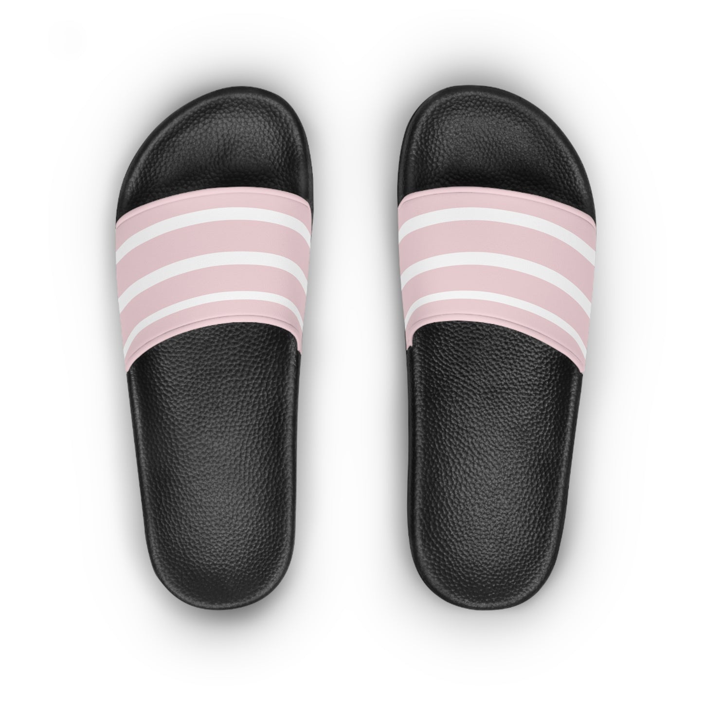 Pink Striped Slide Sandals — Women's Casual Pool & Beach Slides