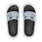Tile Pattern Women's Slide Sandals — Blue Mosaic Pool & Beach Slides