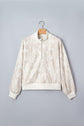 Camo Quarter-Zip Drop Shoulder Long Sleeve Sweatshirt