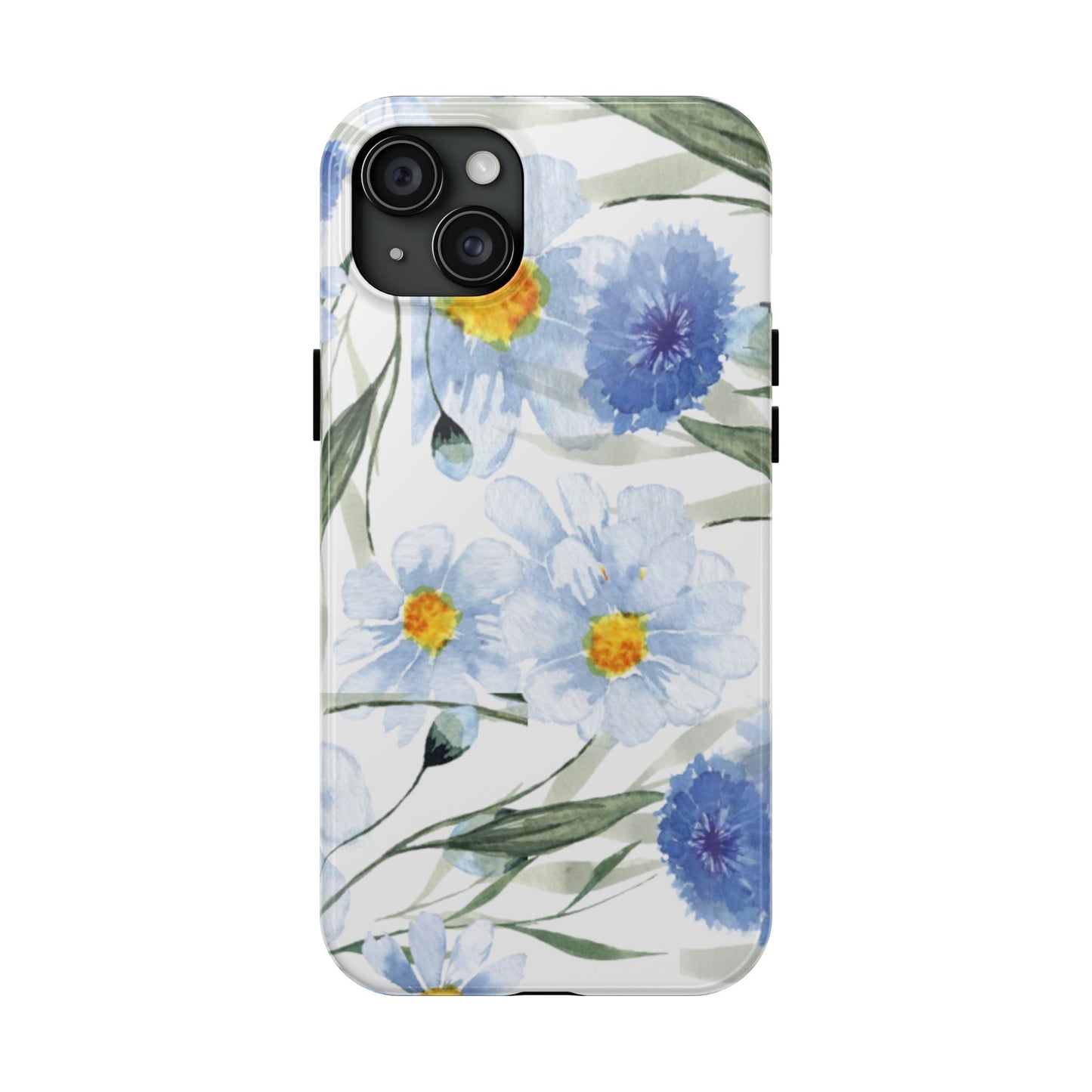 Blue Floral Tough Phone Cases