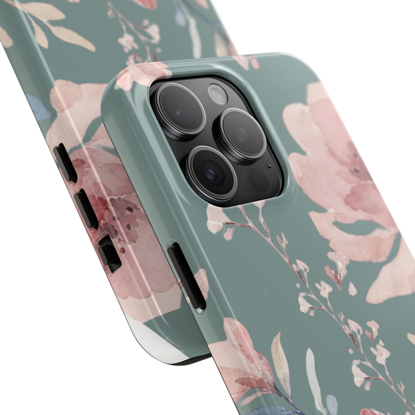 Green Fall floral Tough Phone Cases
