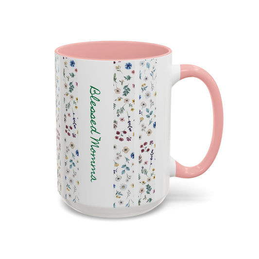 Blessed Momma Accent Coffee Mug (11, 15oz)