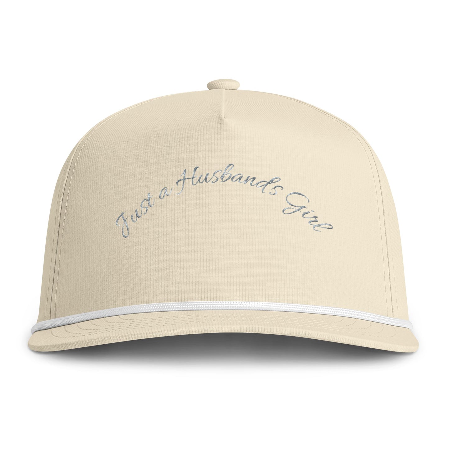Baseball Cap — "Just a Husband’s Girl" Embroidered Rope Trucker Cap