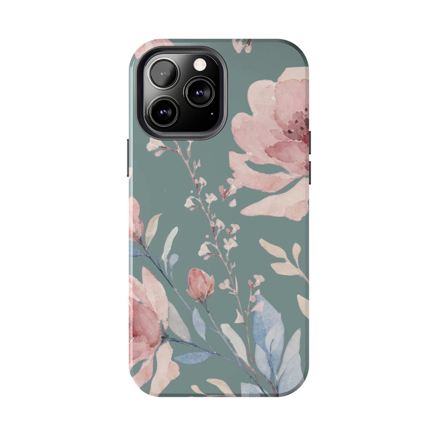 Green Fall floral Tough Phone Cases