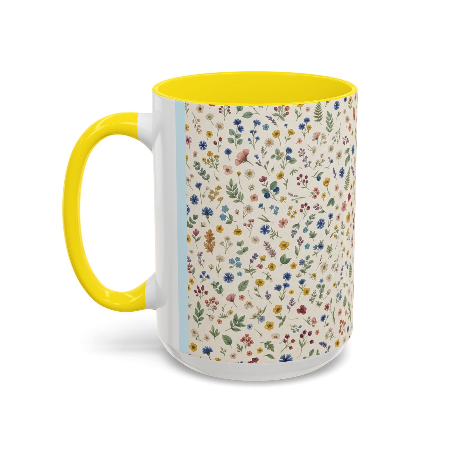 Fall Floral, Yellow Accent Coffee Mug (11, 15oz)