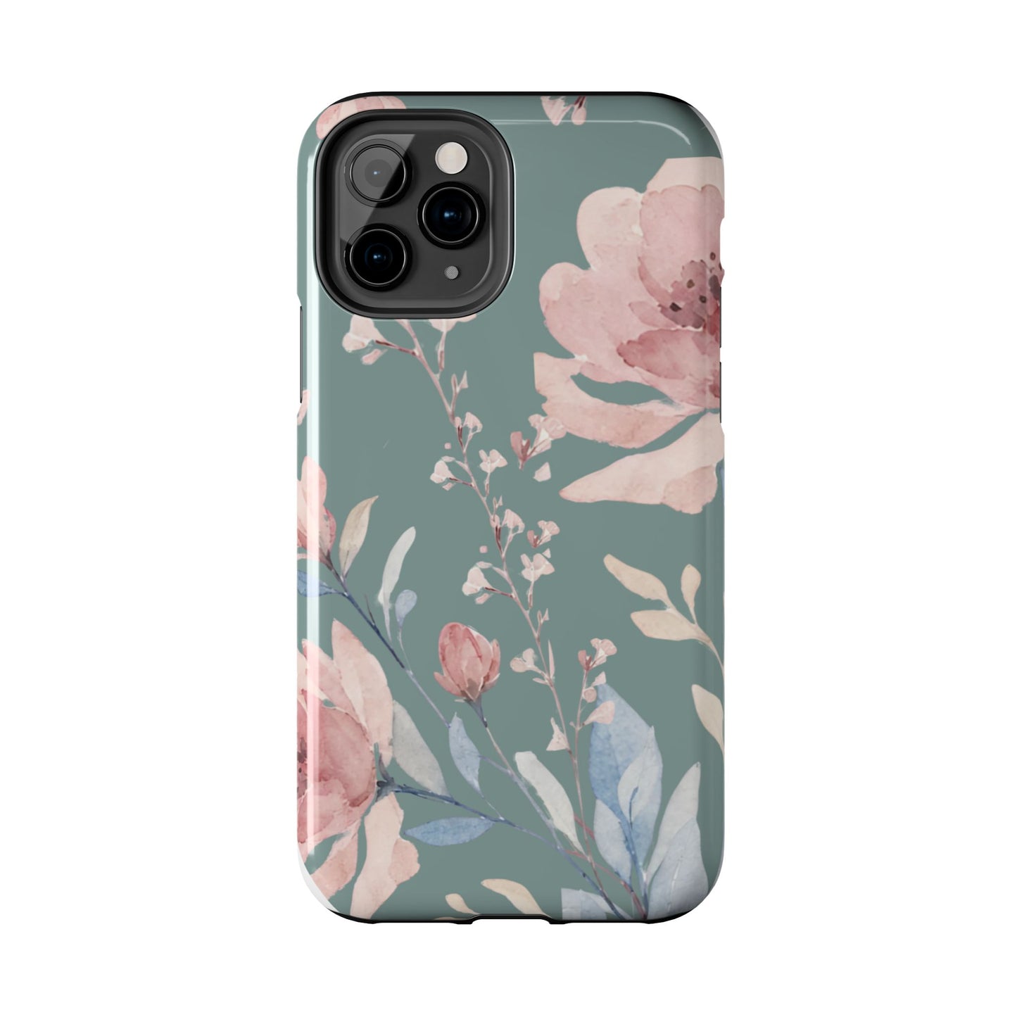 Green Fall floral Tough Phone Cases