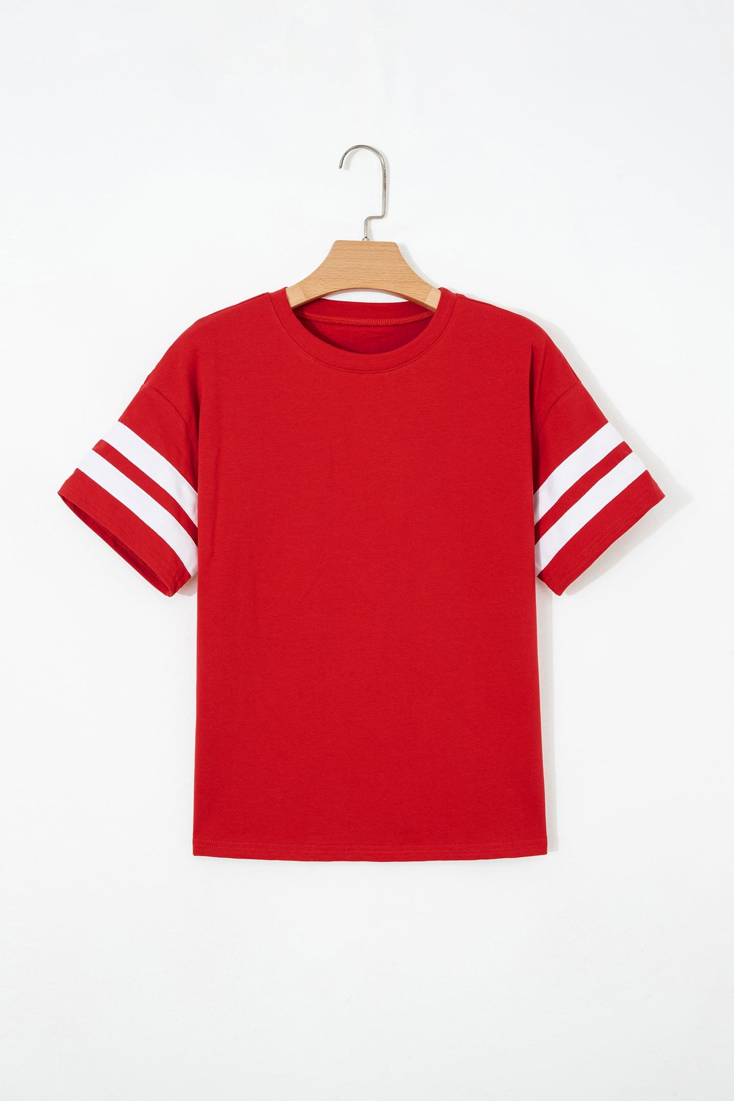Varsity Stripe Crew Neck Short Sleeve T-Shirt