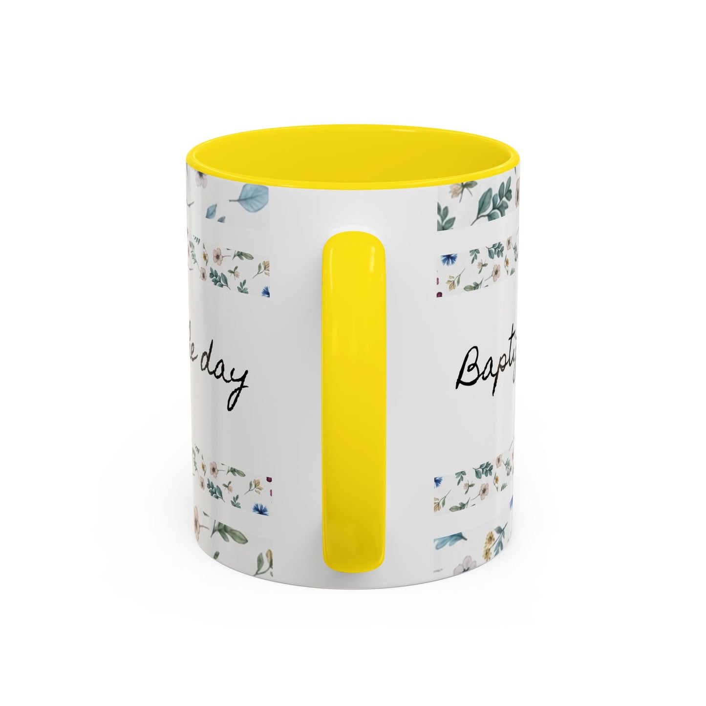 Baptized, Saved, and Coffee for the day-- Accent Coffee Mug (11, 15oz)