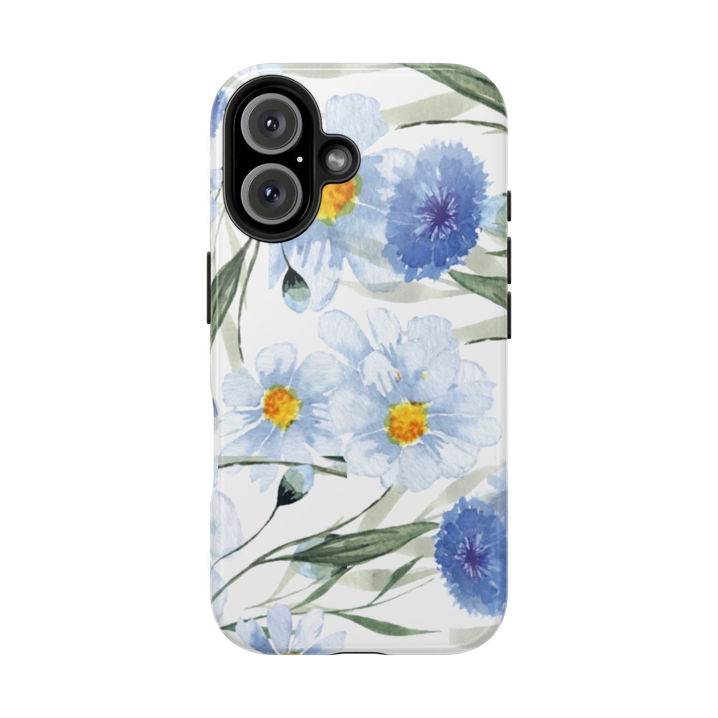 Blue Floral Tough Phone Cases