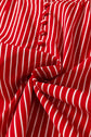 Stripe Ruffle Puff Sleeve Button Front Blouse