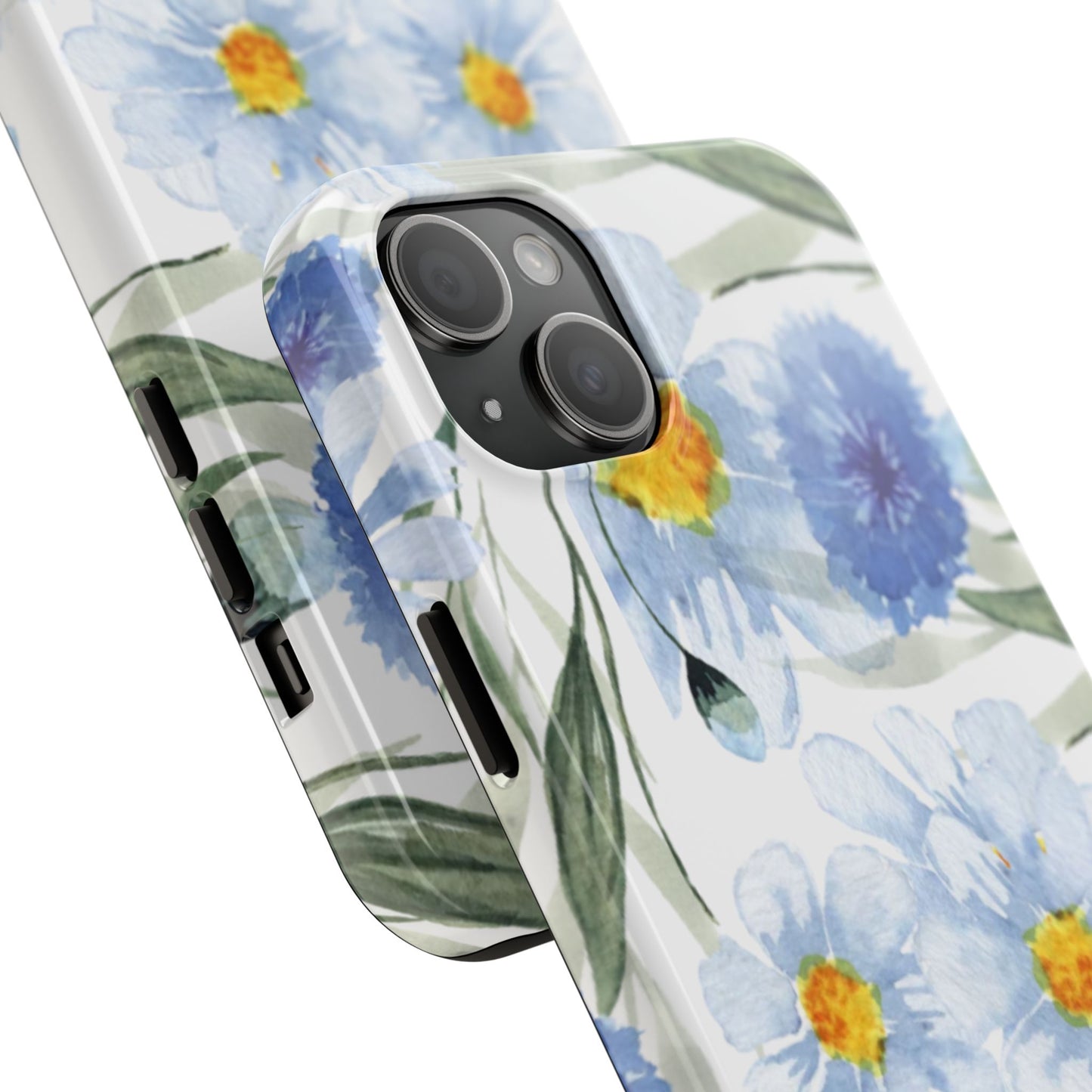 Blue Floral Tough Phone Cases