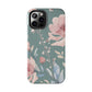Green Fall floral Tough Phone Cases