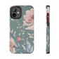 Green Fall floral Tough Phone Cases