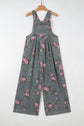Floral Pleated High Waist Wide Leg Jumpsuit