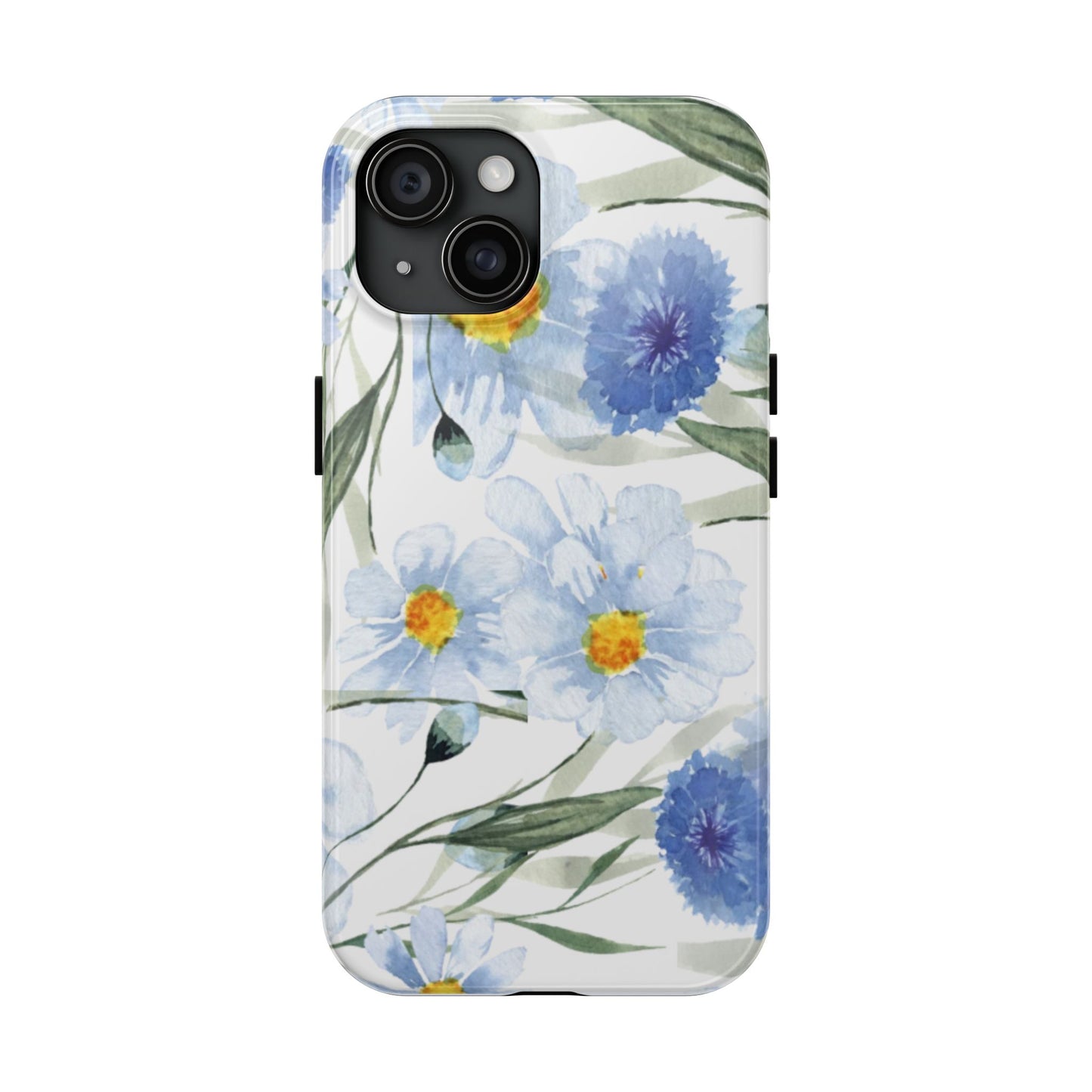 Blue Floral Tough Phone Cases