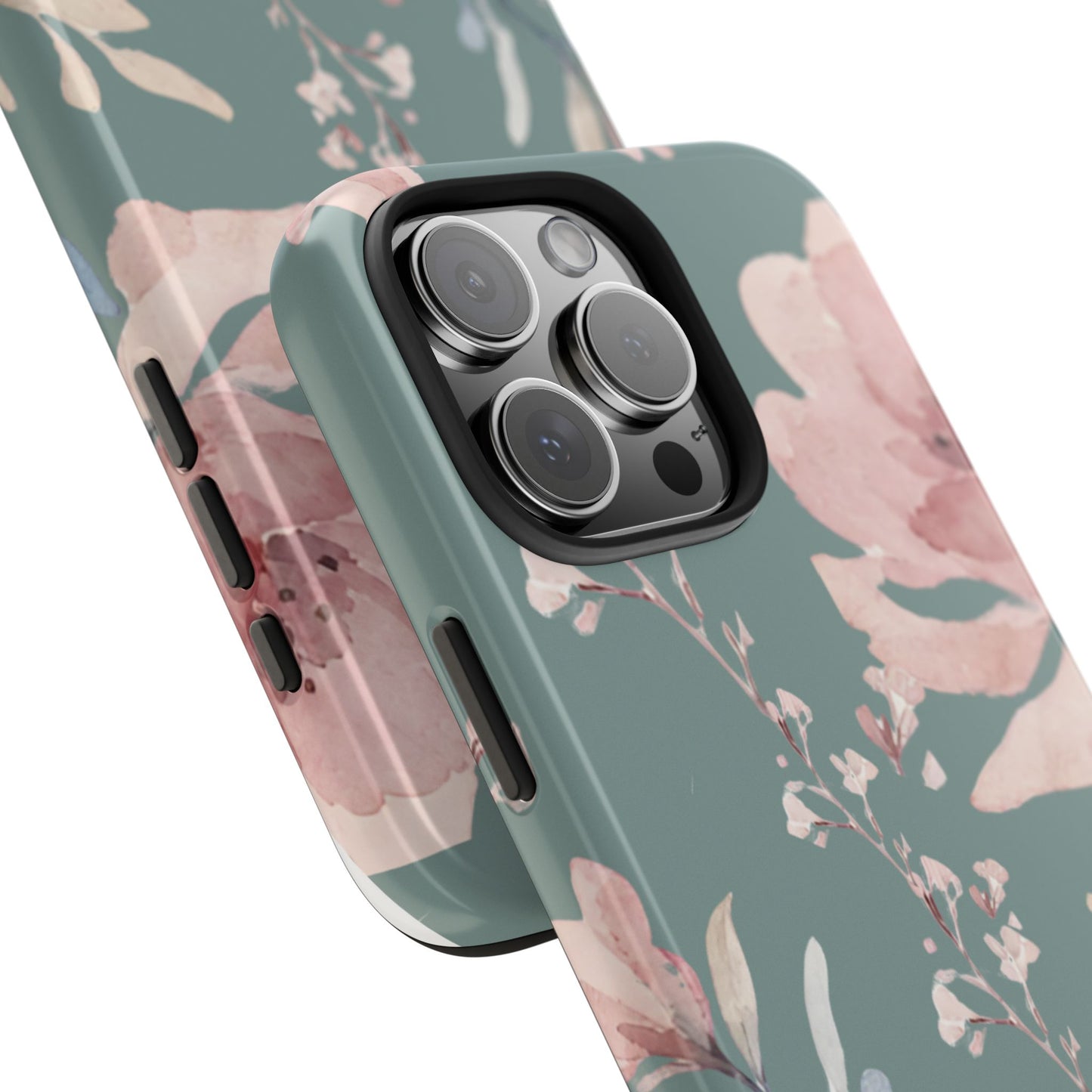 Green Fall floral Tough Phone Cases