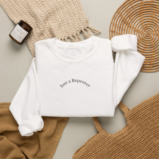 Just a Repenter, Faith, Unisex Heavy Blend™ Crewneck Sweatshirt