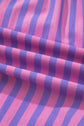 Stripe Ruffle Trim Elastic Waist Shorts