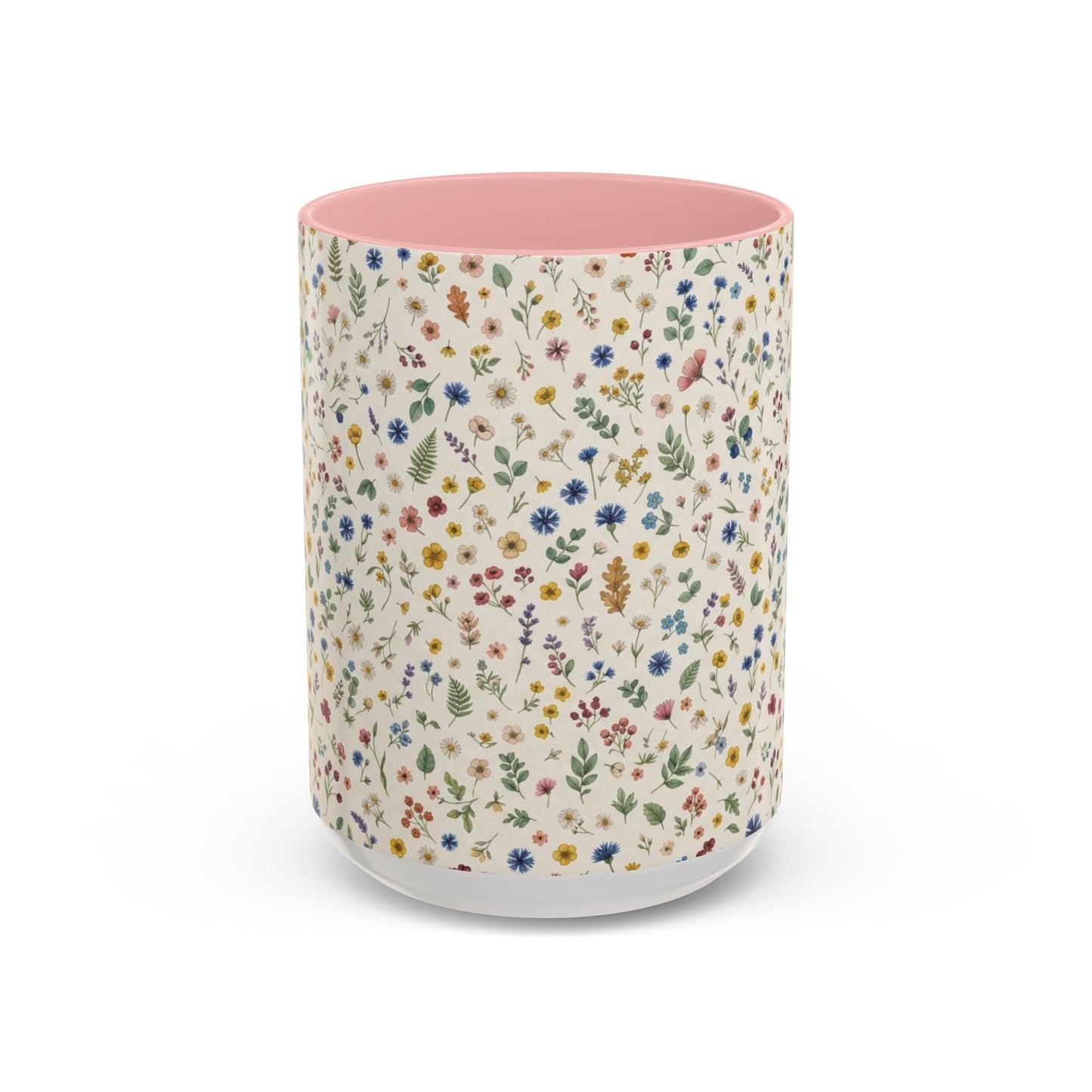 Fall Floral, Yellow Accent Coffee Mug (11, 15oz)