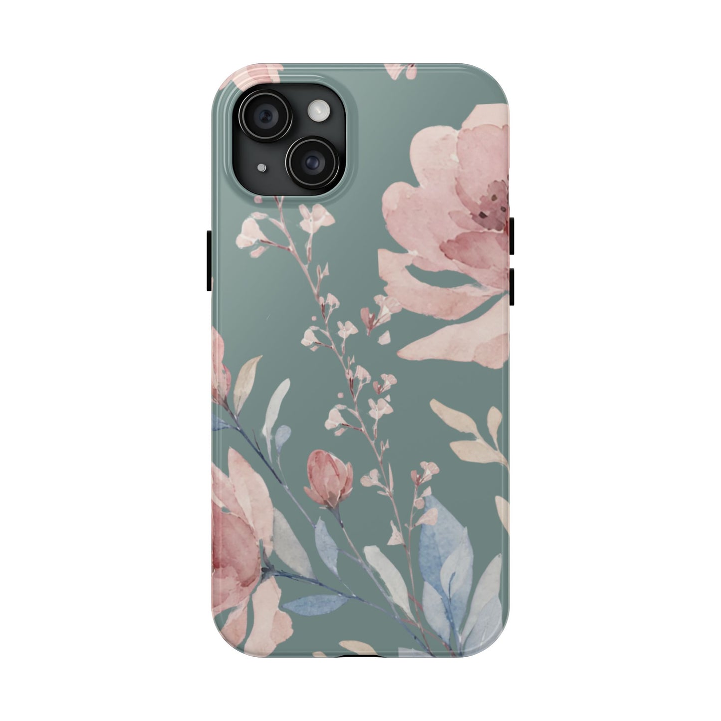 Green Fall floral Tough Phone Cases
