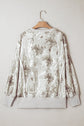 Leafy Camo Reverse Seam Patchwork Baggy Sweatshirt