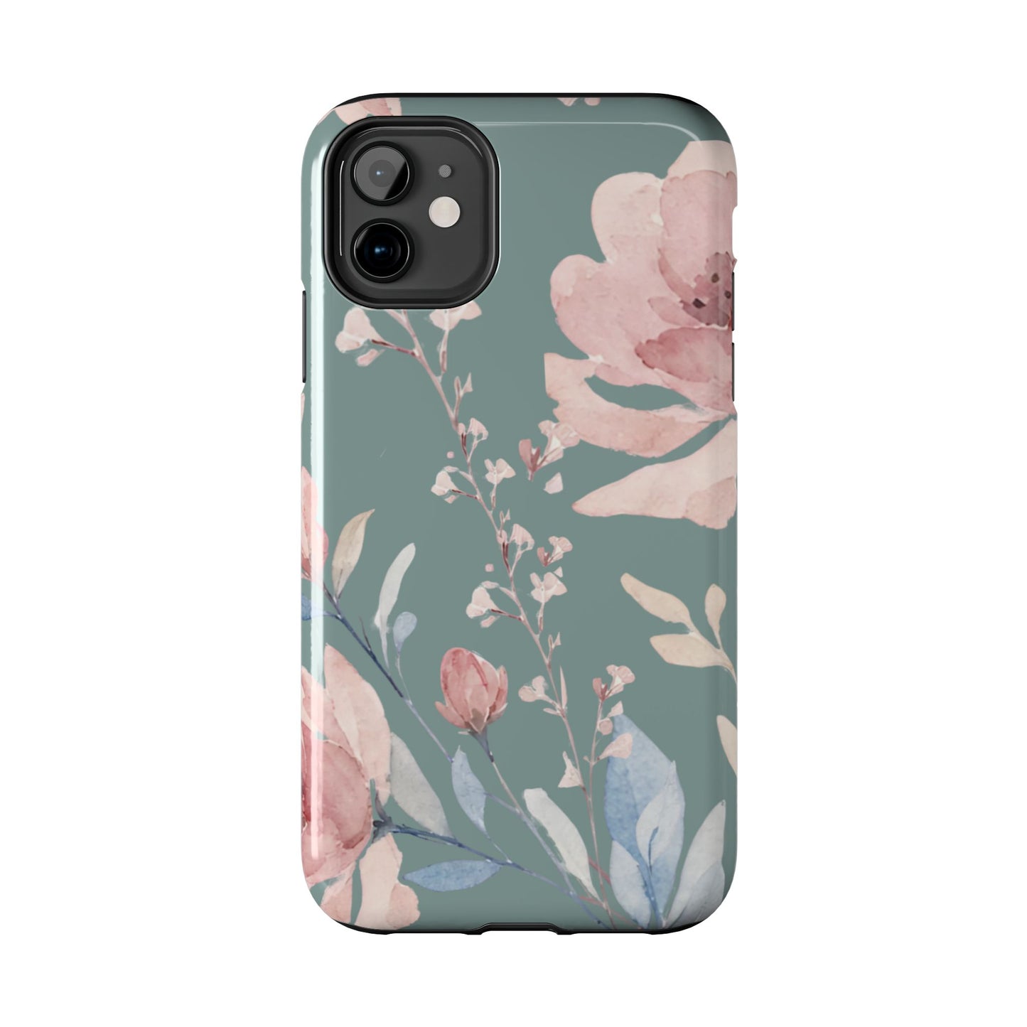 Green Fall floral Tough Phone Cases