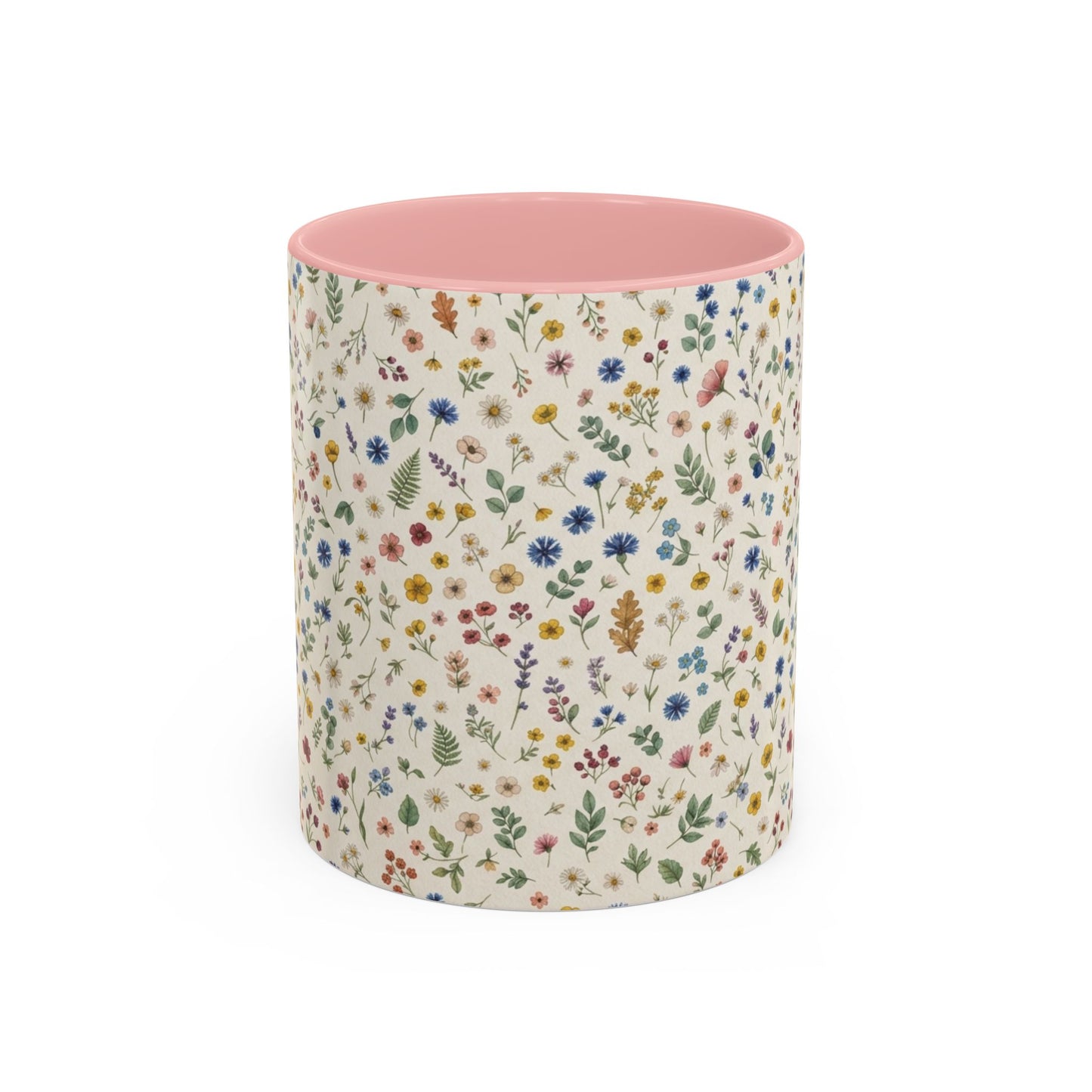 Fall Floral, Yellow Accent Coffee Mug (11, 15oz)