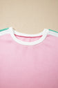 Stripe Trim T-Shirt & Drawstring Shorts Set