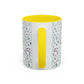 Blessed Nana Floral Accent Coffee Mug — Blue Striped 11/15oz