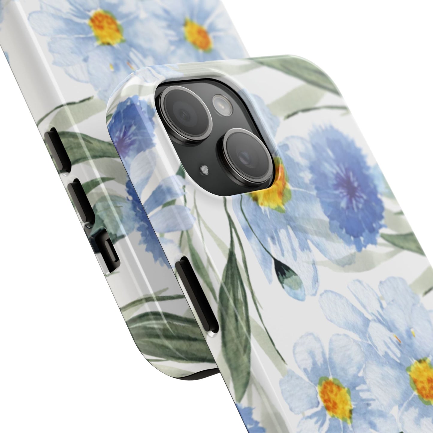 Blue Floral Tough Phone Cases