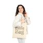 Bible Bag Cotton Canvas Tote — Floral Lettering Book Tote for Church & Everyday Use