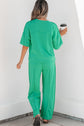 Sky Blue Drop Shoulder Boxy Tee and Barrel Pants Set