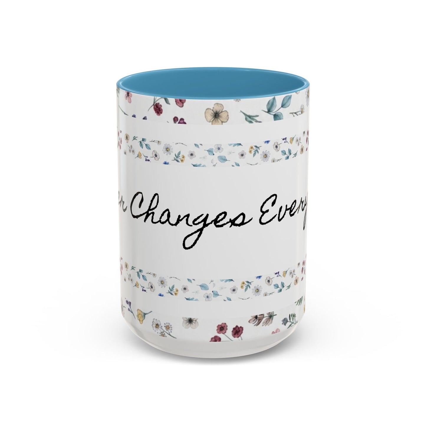 Prayer Changes Everything Accent Coffee Mug (11, 15oz)