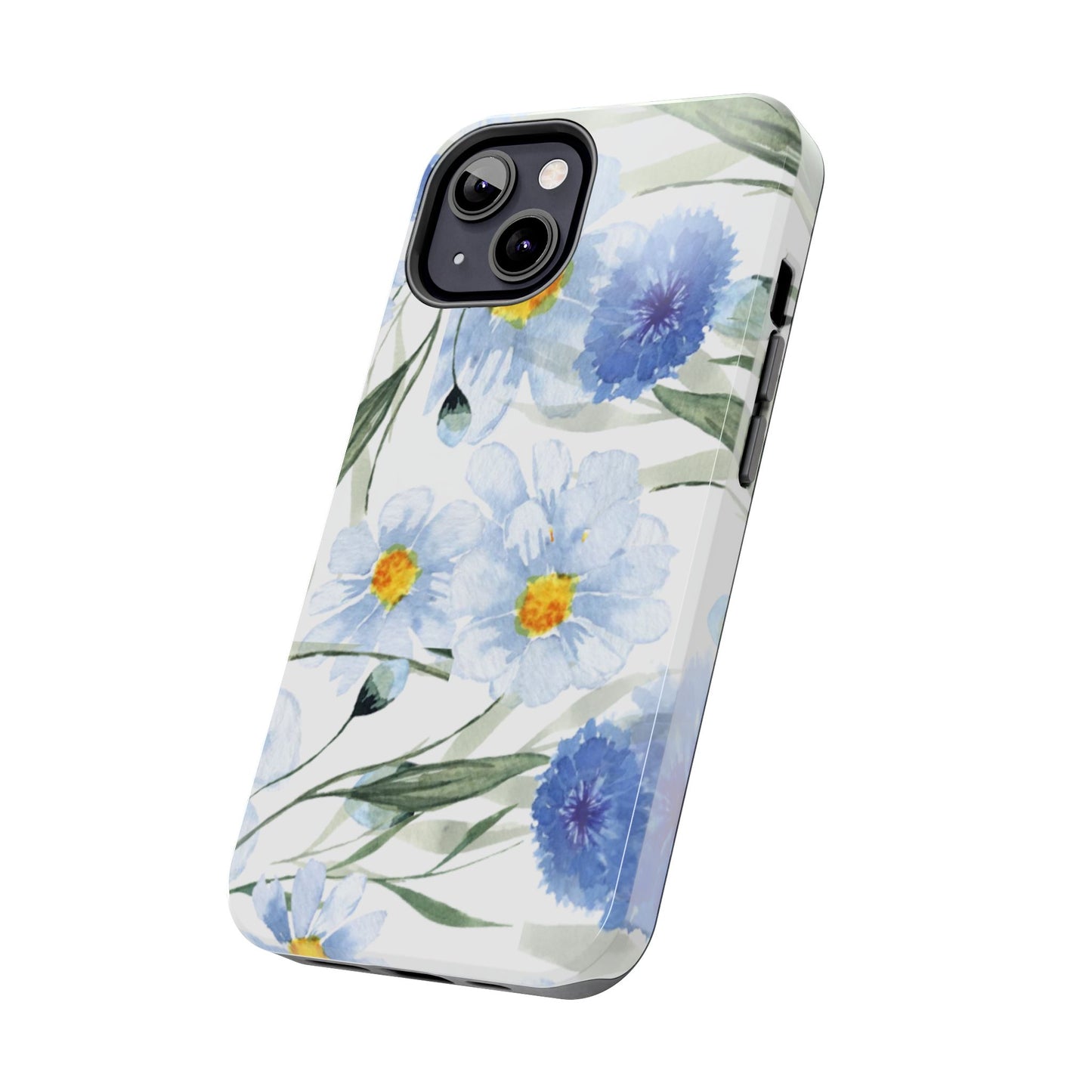 Blue Floral Tough Phone Cases