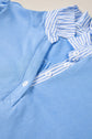 Stripe Frilled Collar Short Sleeve Blouse
