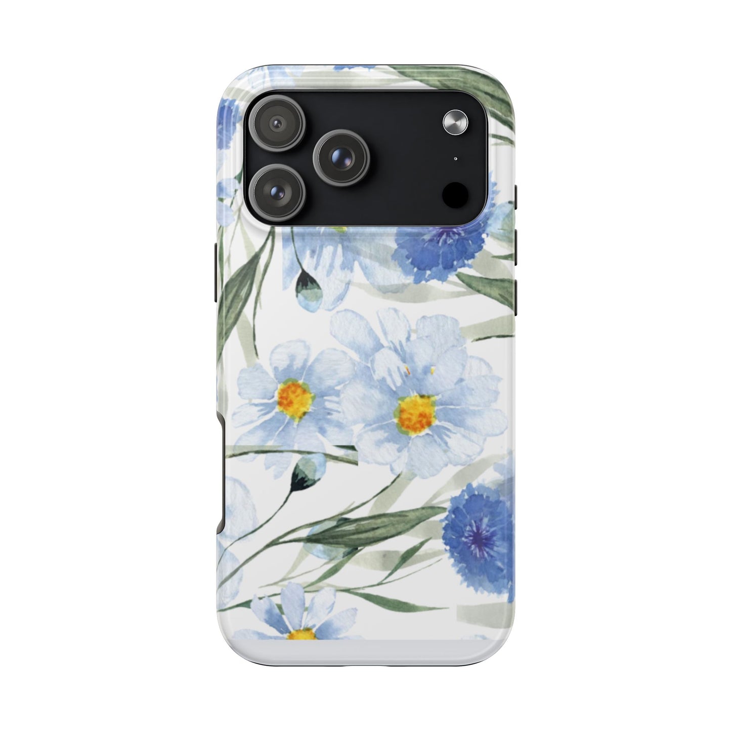 Blue Floral Tough Phone Cases