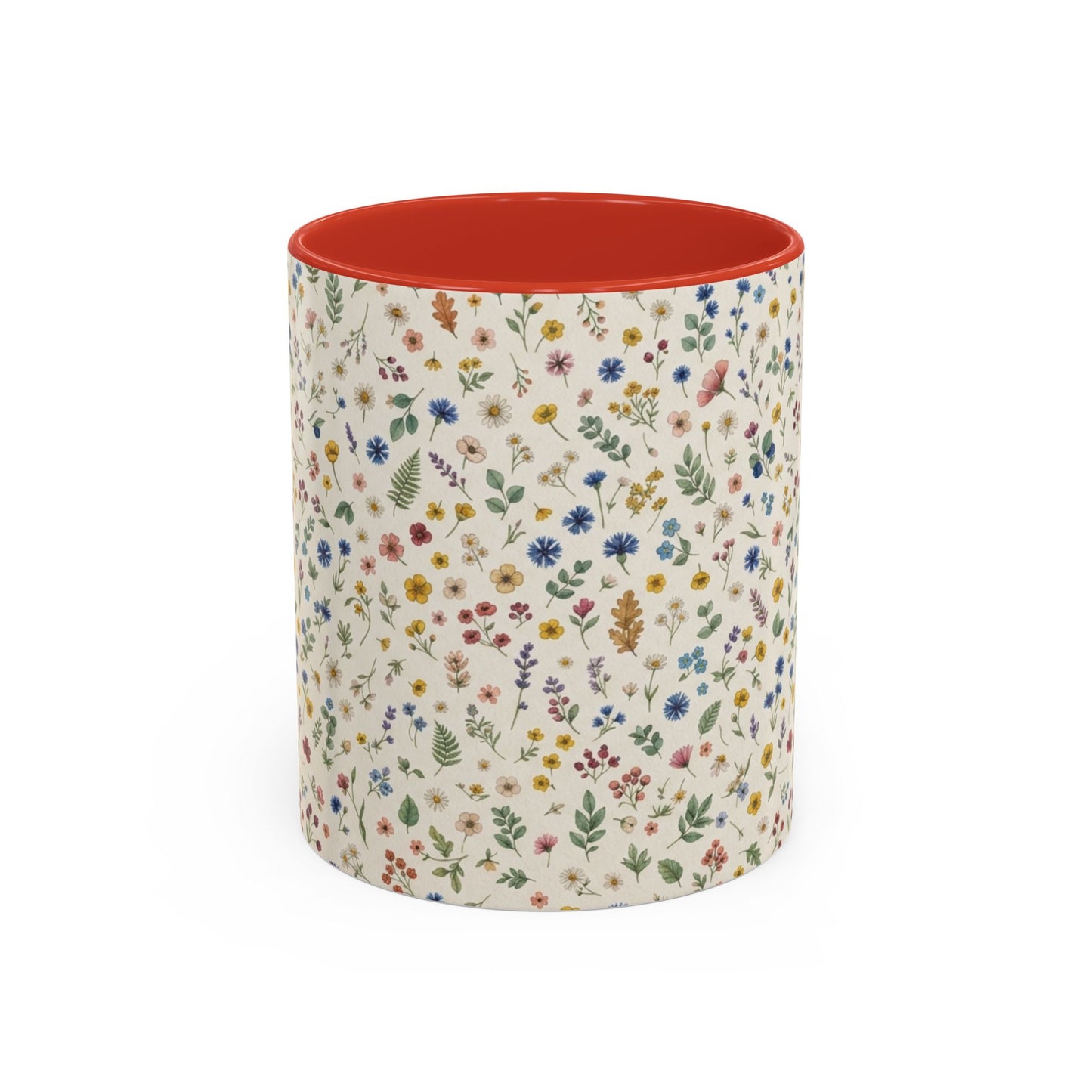 Fall Floral, Yellow Accent Coffee Mug (11, 15oz)