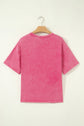 Solid Mineral Wash Short Sleeve Oversized Tee