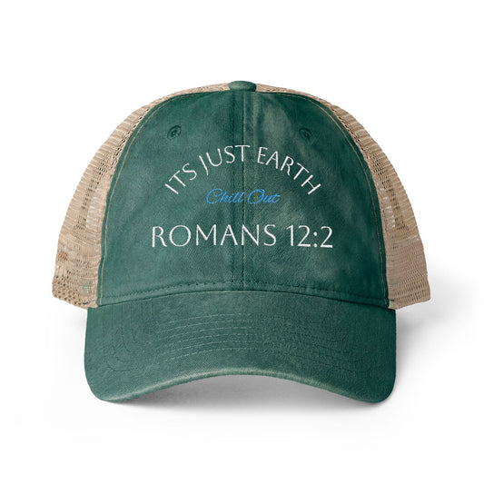It’s Just Earth-Floral Women's Washed Mesh-Back Cap