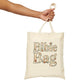 Bible Bag Cotton Canvas Tote — Floral Lettering Book Tote for Church & Everyday Use