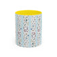 Blessed Nana Floral Accent Coffee Mug — Blue Striped 11/15oz