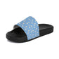 Ditsy Floral Slide Sandals — Blue Daisy Pattern Women's Slides