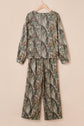 Woodland Camo Long Sleeve Top & Pants Set