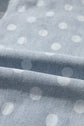 Polka Dot Denim Raw Hem Barrel Jeans