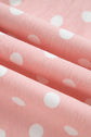 Polka Dot Denim Raw Hem Barrel Jeans