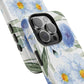 Blue Floral Tough Phone Cases