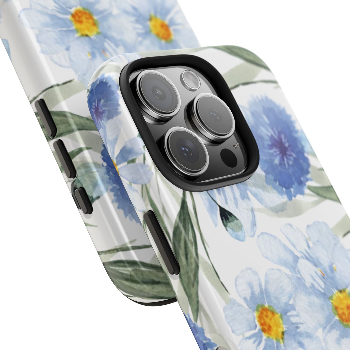 Blue Floral Tough Phone Cases
